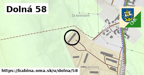 Dolná 58, Babiná