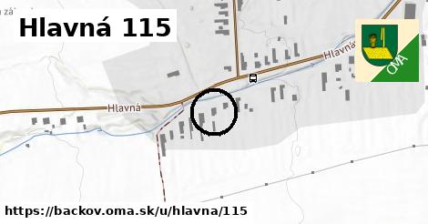 Hlavná 115, Bačkov