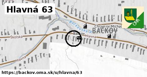 Hlavná 63, Bačkov