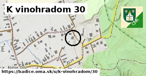 K vinohradom 30, Bádice