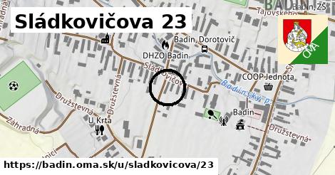 Sládkovičova 23, Badín