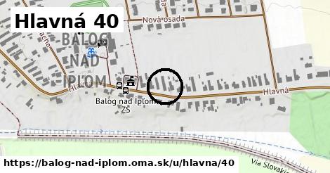 Hlavná 40, Balog nad Ipľom