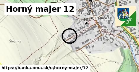 Horný majer 12, Banka