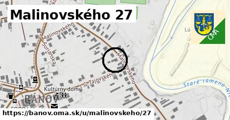 Malinovského 27, Bánov