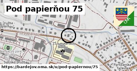 Pod papierňou 75, Bardejov