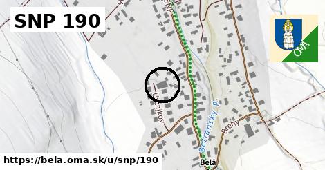 SNP 190, Belá