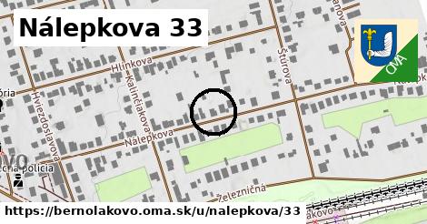 Nálepkova 33, Bernolákovo