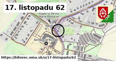 17. listopadu 62, Bílovec