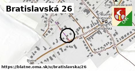 Bratislavská 26, Blatné