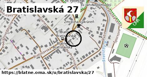 Bratislavská 27, Blatné