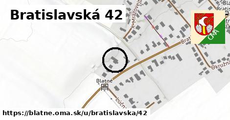 Bratislavská 42, Blatné