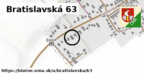 Bratislavská 63, Blatné