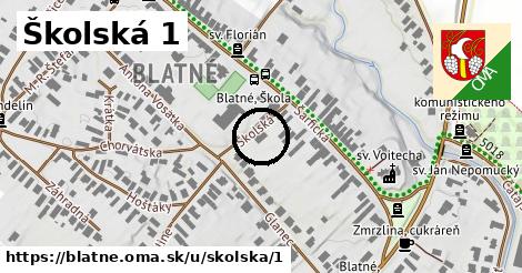 Školská 1, Blatné