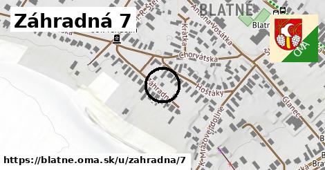 Záhradná 7, Blatné