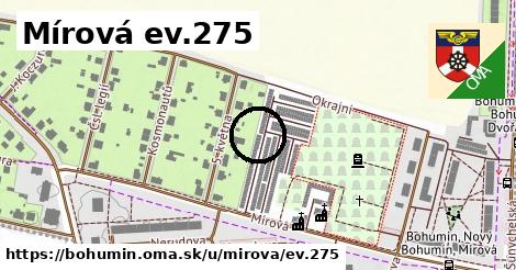 Mírová ev.275, Bohumín