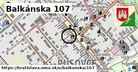 Balkánska 107, Bratislava