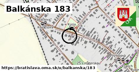 Balkánska 183, Bratislava