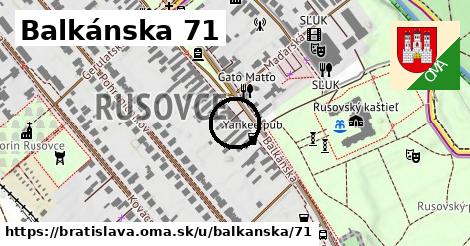 Balkánska 71, Bratislava