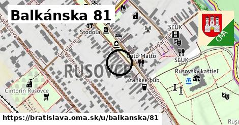 Balkánska 81, Bratislava