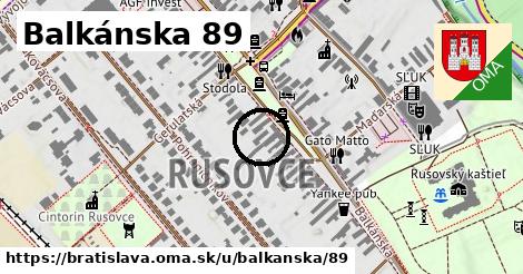 Balkánska 89, Bratislava
