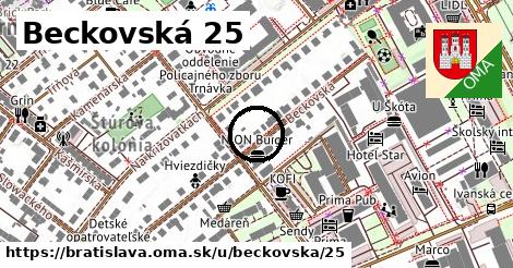 Beckovská 25, Bratislava
