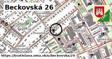 Beckovská 26, Bratislava