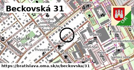 Beckovská 31, Bratislava