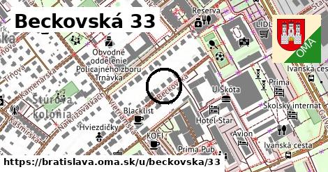 Beckovská 33, Bratislava