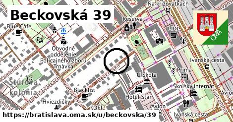 Beckovská 39, Bratislava