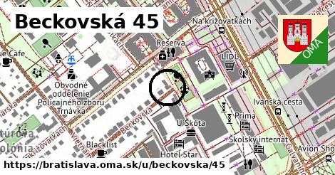 Beckovská 45, Bratislava
