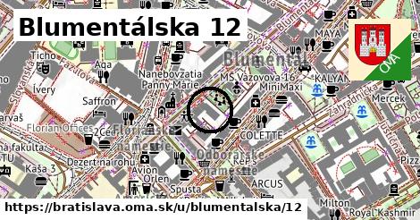 Blumentálska 12, Bratislava