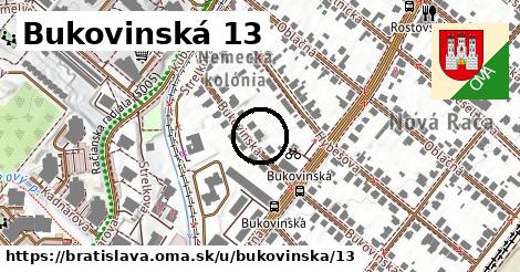 Bukovinská 13, Bratislava