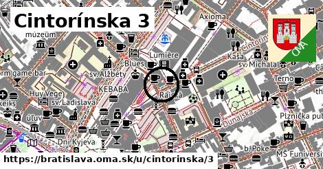 Cintorínska 3, Bratislava