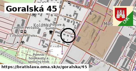 Goralská 45, Bratislava