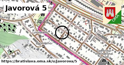 Javorová 5, Bratislava