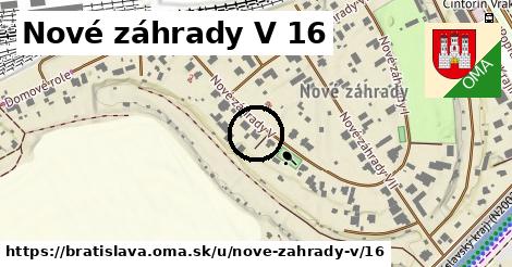 Nové záhrady V 16, Bratislava