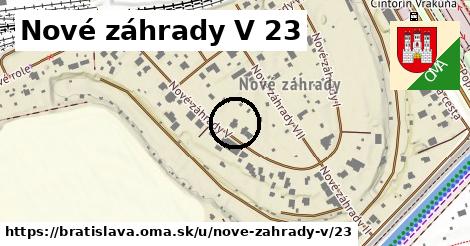 Nové záhrady V 23, Bratislava