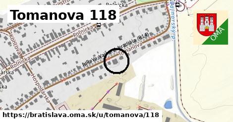 Tomanova 118, Bratislava