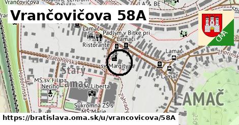 Vrančovičova 58A, Bratislava