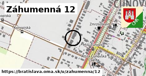 Záhumenná 12, Bratislava