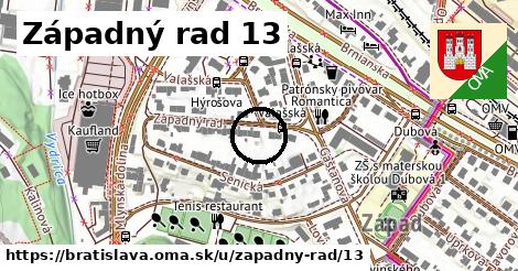 Západný rad 13, Bratislava