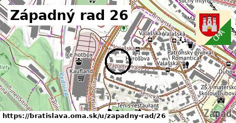 Západný rad 26, Bratislava