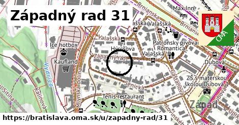 Západný rad 31, Bratislava