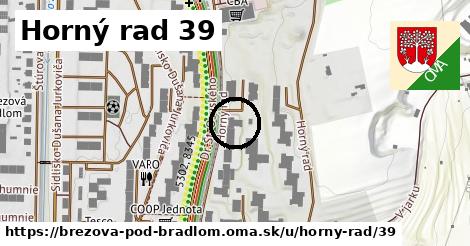 Horný rad 39, Brezová pod Bradlom