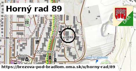 Horný rad 89, Brezová pod Bradlom