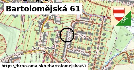 Bartolomějská 61, Brno