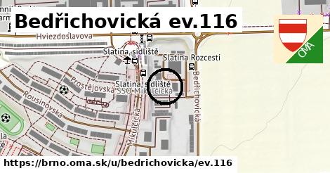 Bedřichovická ev.116, Brno