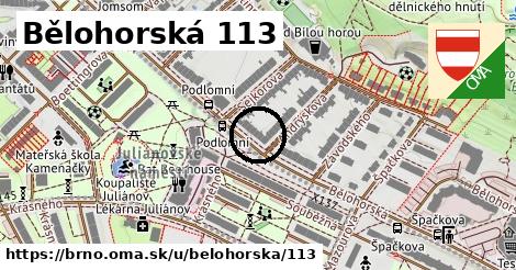 Bělohorská 113, Brno