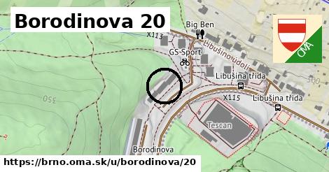 Borodinova 20, Brno