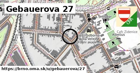 Gebauerova 27, Brno